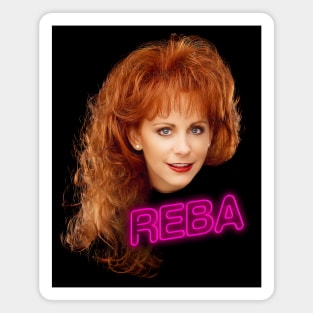 Reba // Neon-Style 80s Fan Design Magnet